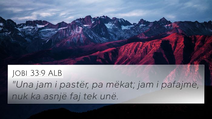Jobi 33:9 ALB Bible Verse Image