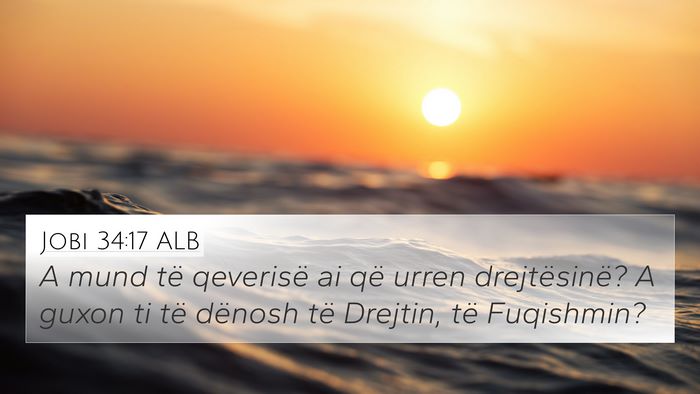 Jobi 34:17 ALB Bible Verse Image