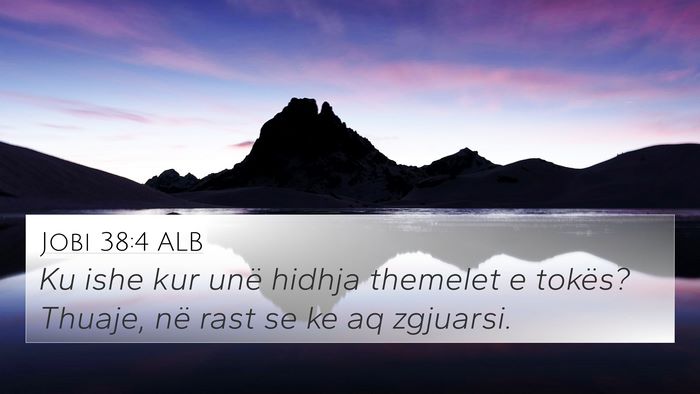 Jobi 38:4 ALB Bible Verse Image