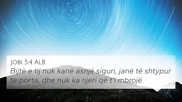 Jobi 5:4 ALB Bible Verse Image