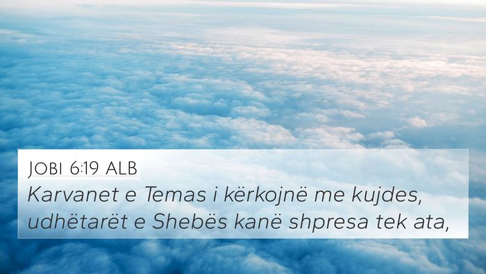 Jobi 6:19 ALB Bible Verse Image