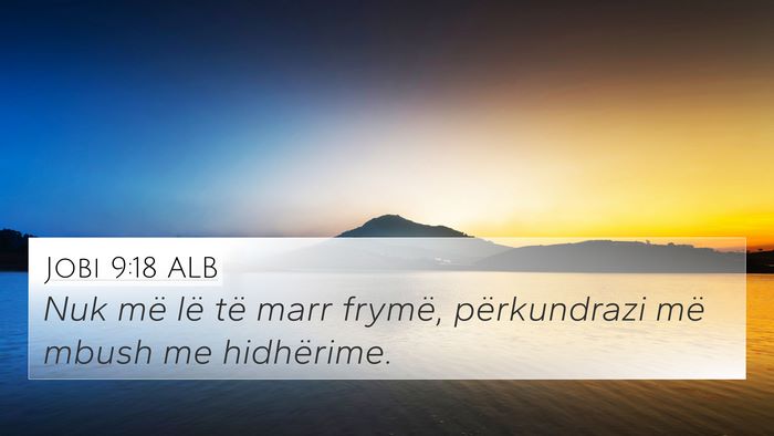 Jobi 9:18 ALB Bible Verse Image
