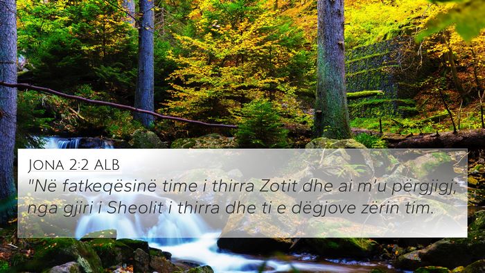 Jona 2:2 ALB Bible Verse Image
