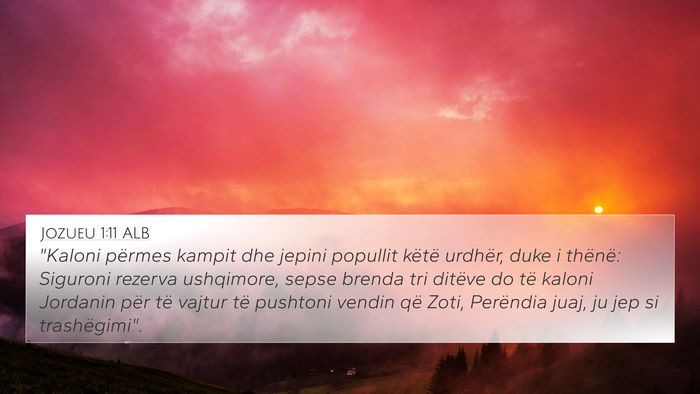 Jozueu 1:11 ALB Bible Verse Image