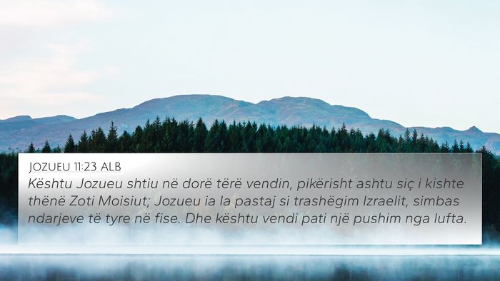 Jozueu 11:23 ALB Bible Verse Image