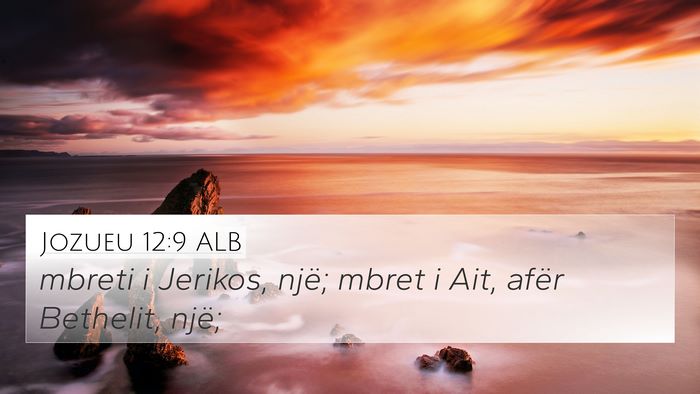 Jozueu 12:9 ALB Bible Verse Image