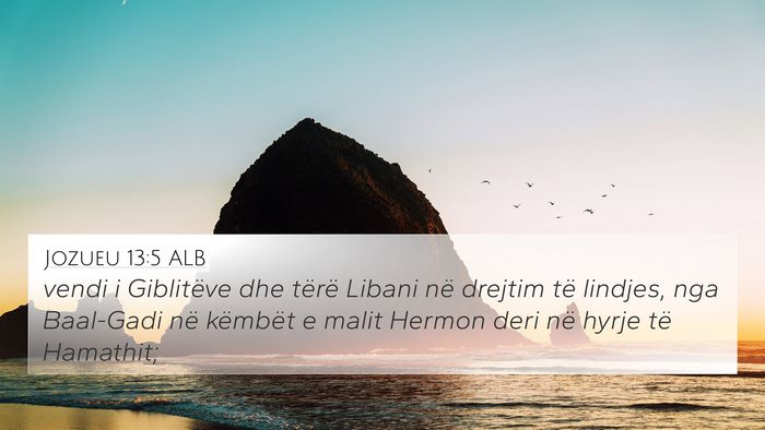 Jozueu 13:5 ALB Bible Verse Image