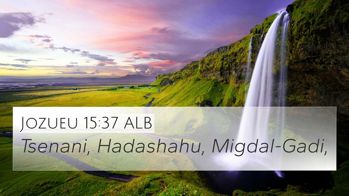Jozueu 15:37 ALB 4K Wallpaper - Tsenani, Hadashahu, - 4K Wallpaper Bible Verse