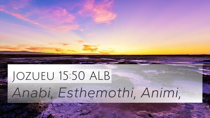 Jozueu 15:50 ALB Bible Verse Image