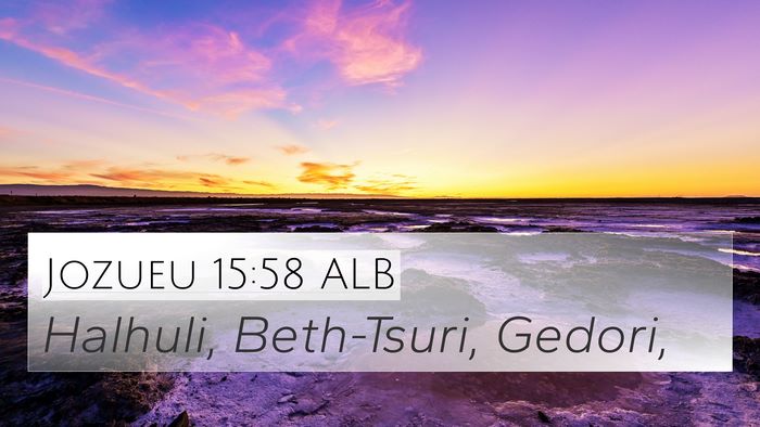 Jozueu 15:58 ALB Bible Verse Image