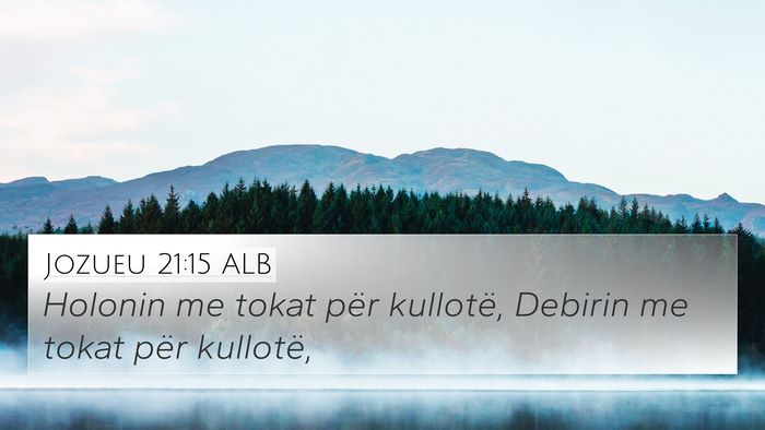 Jozueu 21:15 ALB Bible Verse Image