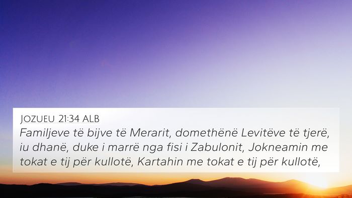 Jozueu 21:34 ALB Bible Verse Image