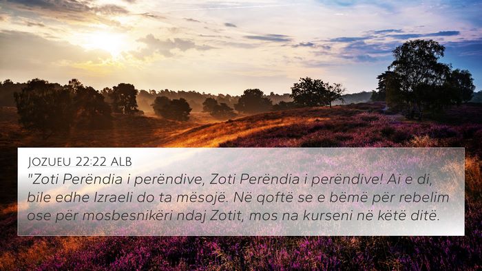 Jozueu 22:22 ALB Bible Verse Image
