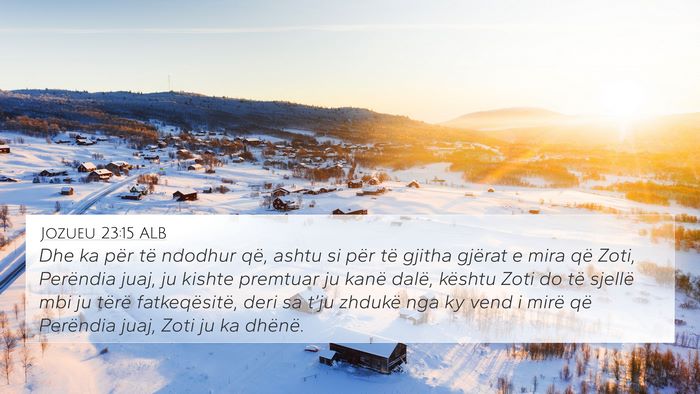 Jozueu 23:15 ALB Bible Verse Image
