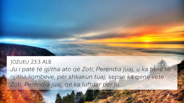 Jozueu 23:3 ALB Bible Verse Image