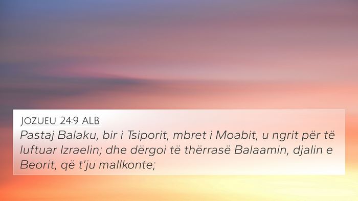 Jozueu 24:9 ALB Bible Verse Image