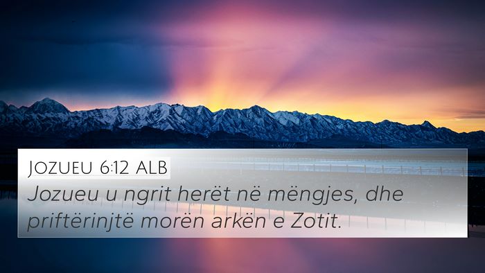 Jozueu 6:12 ALB Bible Verse Image