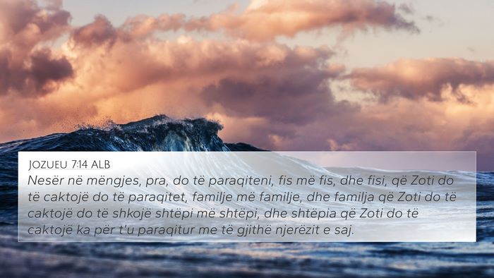 Jozueu 7:14 ALB Bible Verse Image