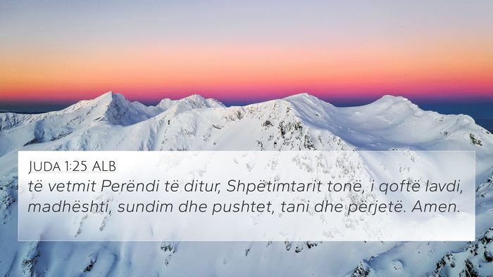 Juda 1:25 ALB Bible Verse Image