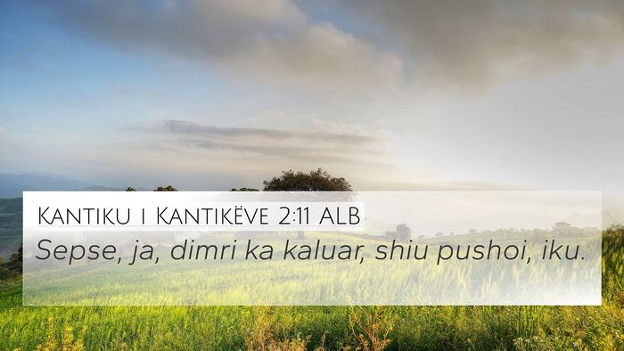 Kantiku i Kantikëve 2:11 ALB 4K Wallpaper - Sepse, ja, dimri ka kaluar, shiu pushoi, - 4K Wallpaper Bible Verse