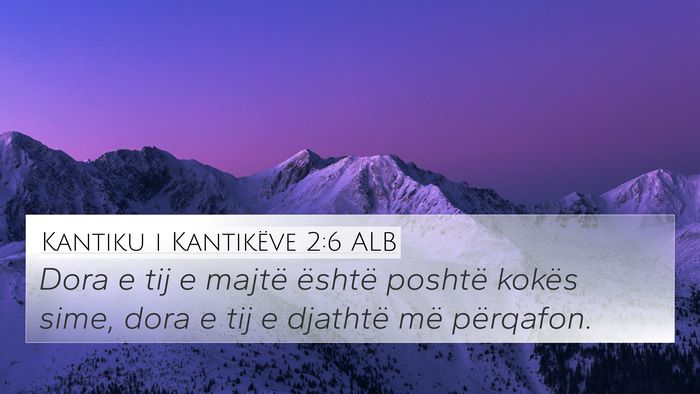 Kantiku i Kantikëve 2:6 ALB Bible Verse Image