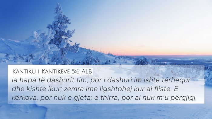 Kantiku i Kantikëve 5:6 ALB Bible Verse Image