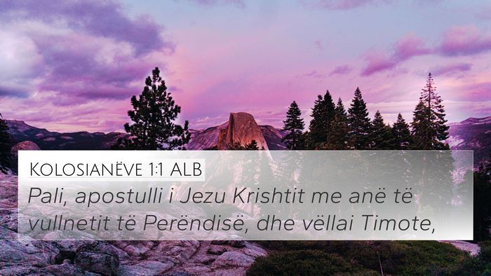 Kolosianëve 1:1 ALB Bible Verse Image