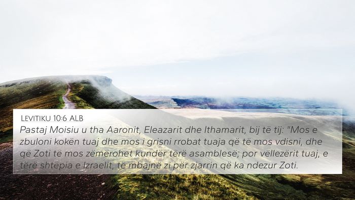Levitiku 10:6 ALB Bible Verse Image