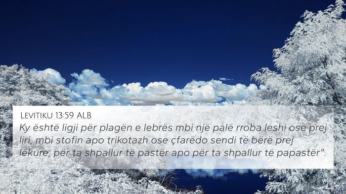 Levitiku 13:59 ALB Bible Verse Image