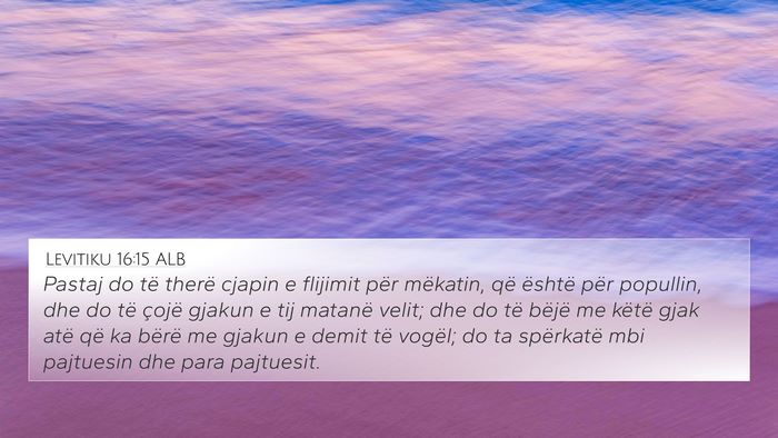Levitiku 16:15 ALB Bible Verse Image