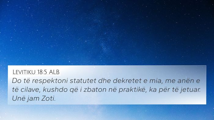 Levitiku 18:5 ALB Bible Verse Image