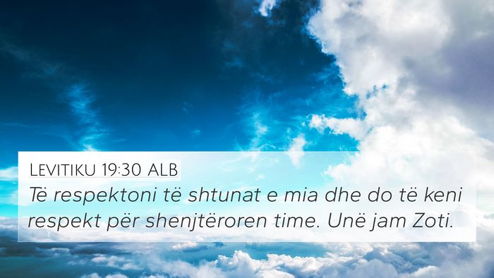 Levitiku 19:30 ALB Bible Verse Image