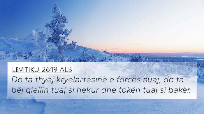Levitiku 26:19 ALB Bible Verse Image