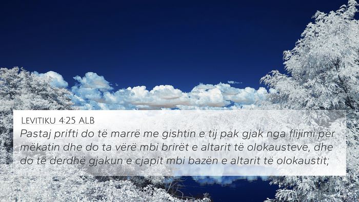 Levitiku 4:25 ALB Bible Verse Image