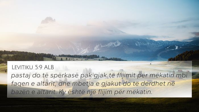 Levitiku 5:9 ALB Bible Verse Image