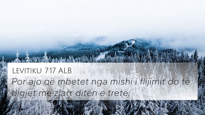Levitiku 7:17 ALB Bible Verse Image