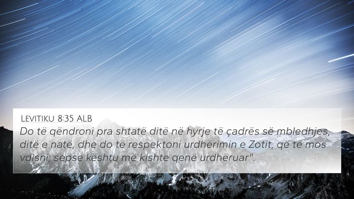 Levitiku 8:35 ALB Bible Verse Image