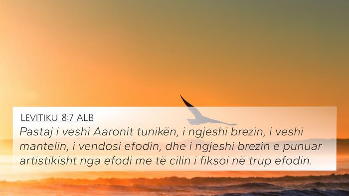 Levitiku 8:7 ALB Bible Verse Image
