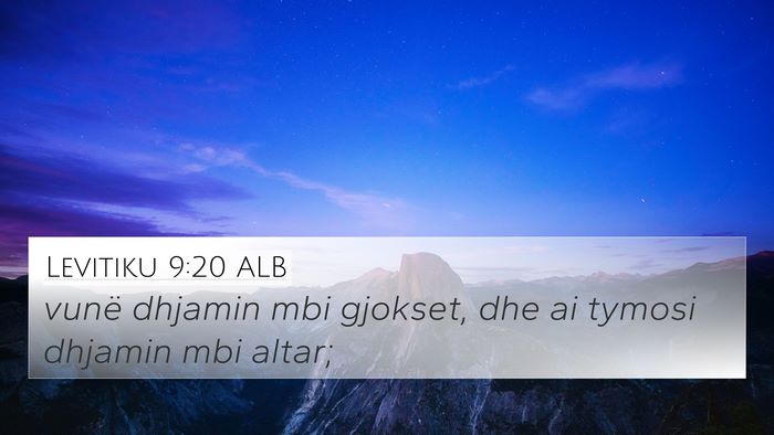 Levitiku 9:20 ALB 4K Wallpaper - vunë dhjamin mbi gjokset, dhe ai tymosi dhjamin - 4K Wallpaper Bible Verse