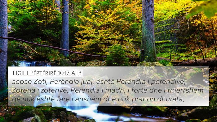Ligji i Përtërirë 10:17 ALB Bible Verse Image