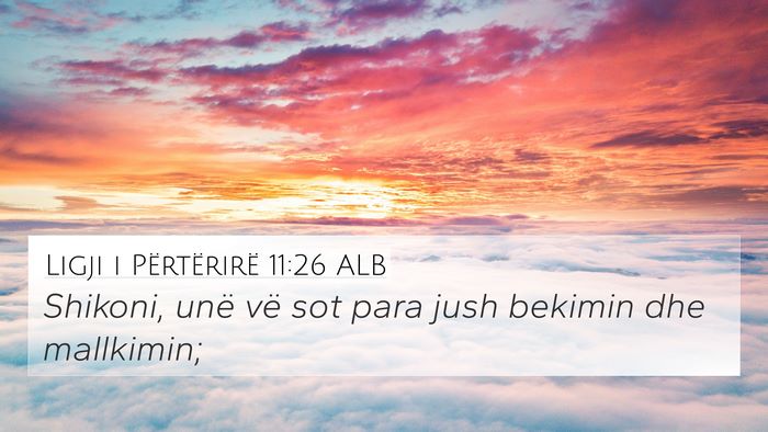 Ligji i Përtërirë 11:26 ALB Bible Verse Image