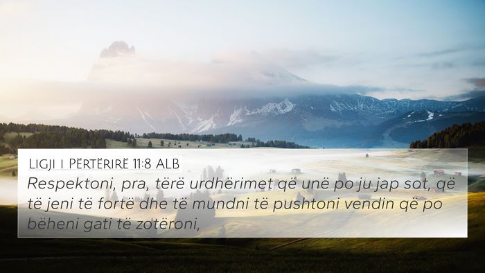 Ligji i Përtërirë 11:8 ALB Bible Verse Image