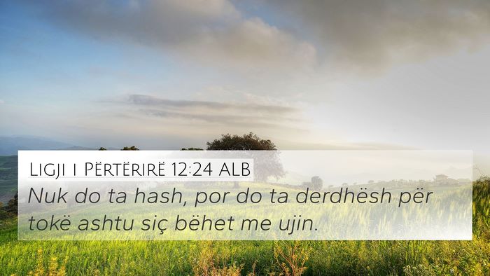 Ligji i Përtërirë 12:24 ALB Bible Verse Image
