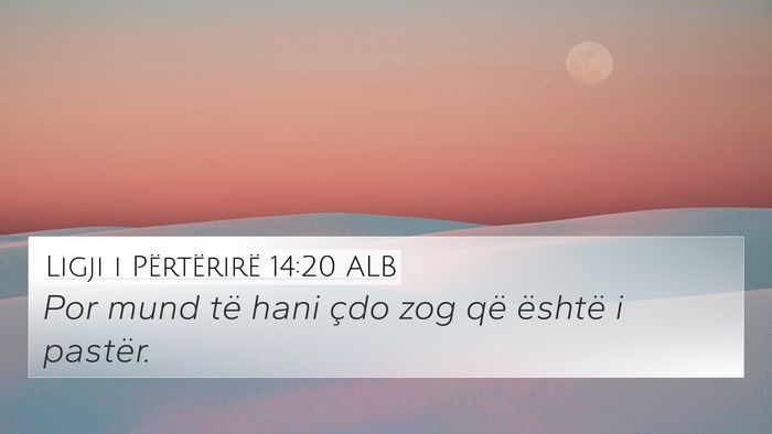 Ligji i Përtërirë 14:20 ALB 4K Wallpaper - Por mund të hani çdo zog që është i - 4K Wallpaper Bible Verse
