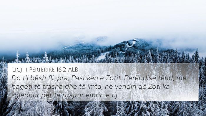 Ligji i Përtërirë 16:2 ALB Bible Verse Image