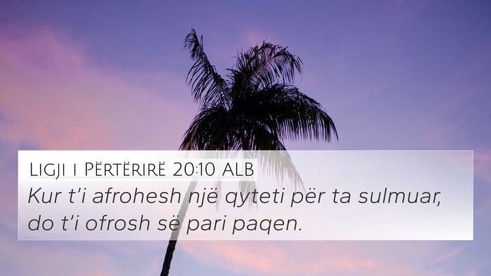 Ligji i Përtërirë 20:10 ALB 4K Wallpaper - Kur t’i afrohesh një qyteti për ta sulmuar, - 4K Wallpaper Bible Verse