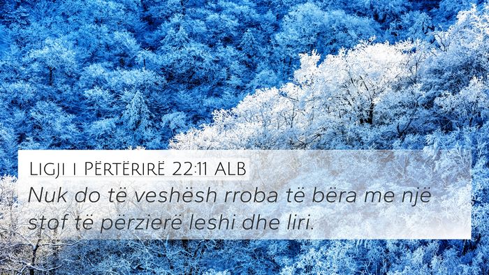 Ligji i Përtërirë 22:11 ALB Bible Verse Image