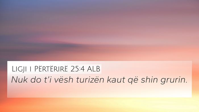 Ligji i Përtërirë 25:4 ALB Bible Verse Image