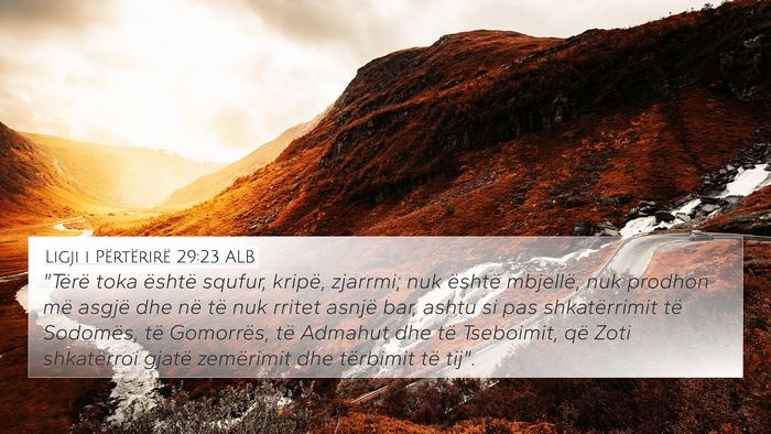 Ligji i Përtërirë 29:23 ALB Bible Verse Image