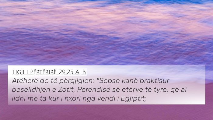 Ligji i Përtërirë 29:25 ALB Bible Verse Image